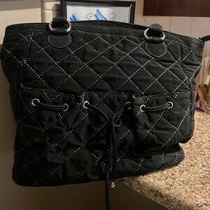 Vera Bradley tote bag. Very  uniq and large bag. Fabric. Black